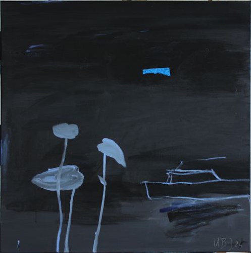 Acryl, Ölpastell auf Leinwand, 80 x 80 cm, 2024