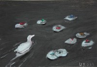 Acryl, Bonbonpapier auf Karton, 10  15 cm, 2023