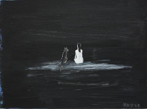 Acryl auf Karton, 17 x 23 cm, 2025